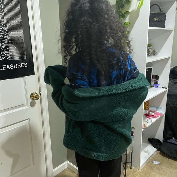 Green Teddy Trucker Jacket - Picture 4 of 4